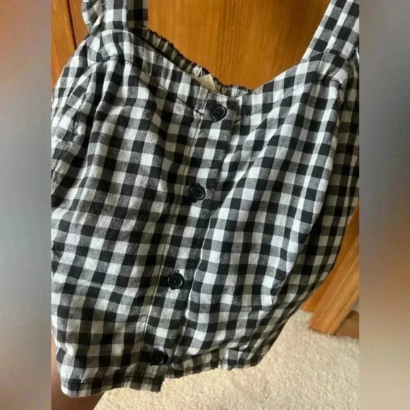La Hearts Black And White Plaid Tank top - Picture 2 of 5
